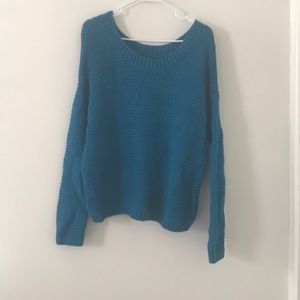 Blue crew neck sweater
